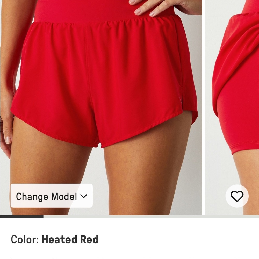 Red Athletic Shorts- sun chaser short 4.5”